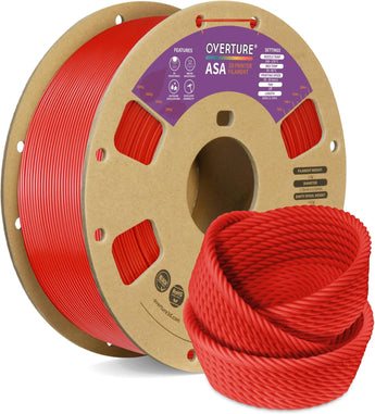 Overture ASA 3D Printer Filament 1.75mm - Surface Finish & Texture Detail