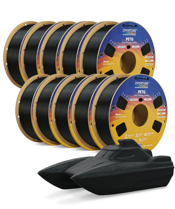 Overture PETG 3D Printer Filament 1.75mm - 10 Pack - Overture 3D