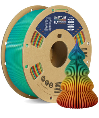 Overture PLA Professional Gradient Filament 1.75mm - 3D Printed Sample Showcase