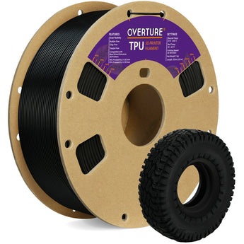 Overture TPU 3D Printer Filament 1.75mm TGIF 1kg Spool